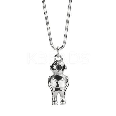 Cute 316 Surgical Stainless Steel Spaceman Pendant Necklaces for Women's Daily Wear AD9649-1-1
