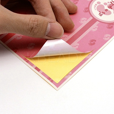 Paper Adhesive Water Bottle Stickers LS-DIY-WH0259-17A-1
