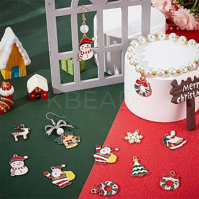 40Pcs 20 Style Alloy Enamel Pendants ENAM-SC0003-61-1