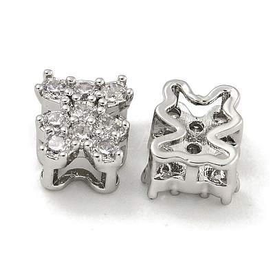 Brass with Clear Cubic Zirconia Charms KK-Q820-22P-1