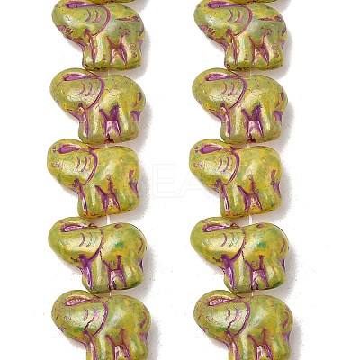 Painted Glass Beads Strands GLAA-Z021-11F-1