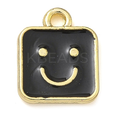 Rack Plating Brass Enamel Charms KK-G515-08G-1