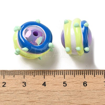 Hand Painted Acrylic with Enamel Beads MACR-K354-38J-1