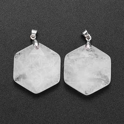 Natural Quartz Crystal Pendants G-F340-03F-1