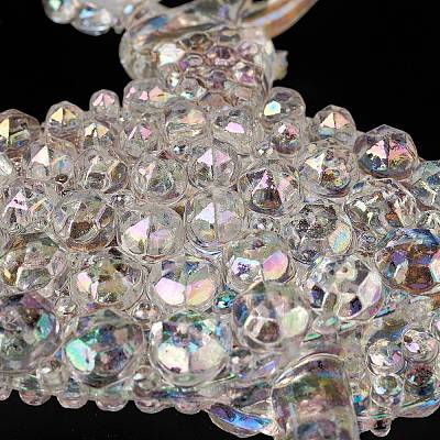 Christmas Transparent Acrylic Ballet Big Pendant Decorations HJEW-F017-04-1