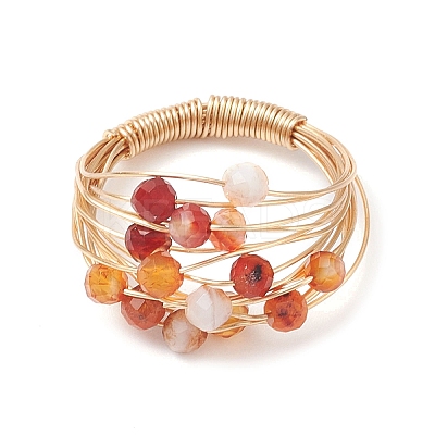 Natural Carnelian Finger Rings RJEW-TA00221-05-1