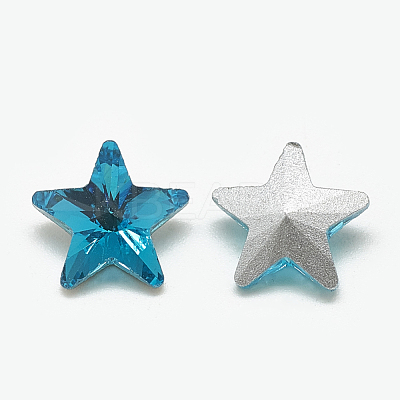Pointed Back Glass Rhinestone Cabochons RGLA-T085-10mm-12-1