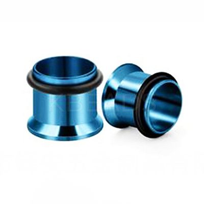 316 Surgical Stainless Steel Screw Ear Gauges Flesh Tunnels Plugs X-STAS-YWC0001-01D-BL-1