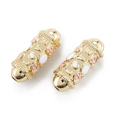 Real 18K Gold Plated Brass Tube Beads KK-A155-23G-C-1