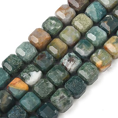 Natural Moss Agate Beads Strands G-C267-A21-1