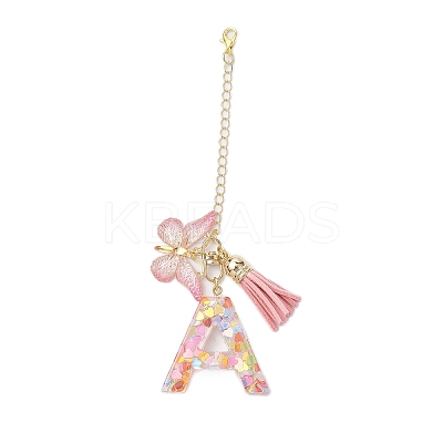 Resin Letter Cup Charms HJEW-JM02070-1