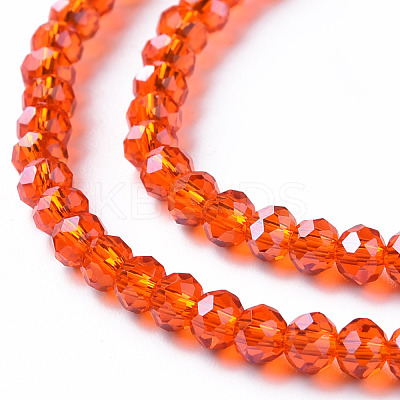 Electroplate Glass Beads Strands EGLA-T025-01A-1