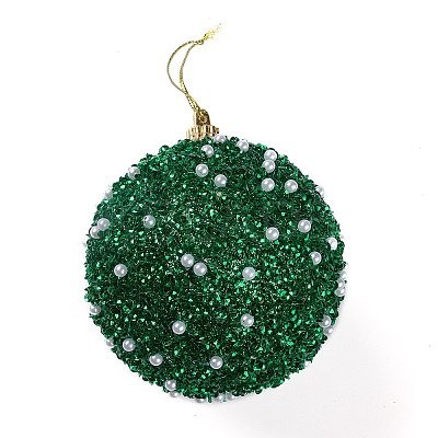 Christmas Ball Foam & Plastic Imitation Pearl Pendant Decoration FIND-G056-01A-1