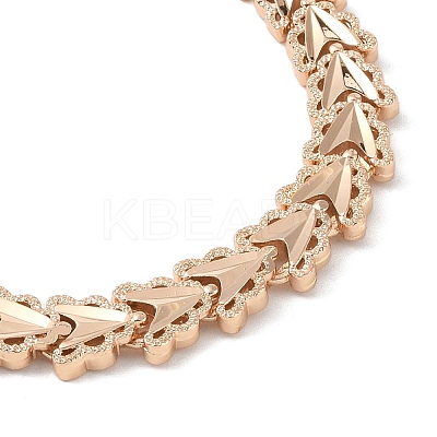 Brass Link Chain Bracelets for Women Men BJEW-P324-01G-KCG-1