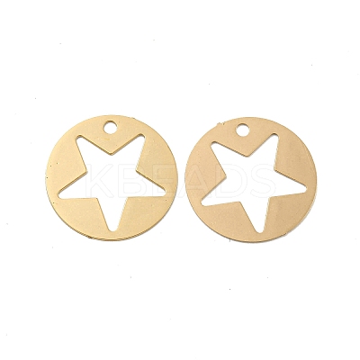 Brass Etched Metal Embellishments Pendants KKC-D001-10KCG-1