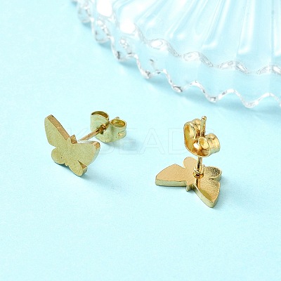 304 Stainless Steel Micro Pave Cubic Zirconia Stud Earrings Kits For Women EJEW-B112-01G-04-1