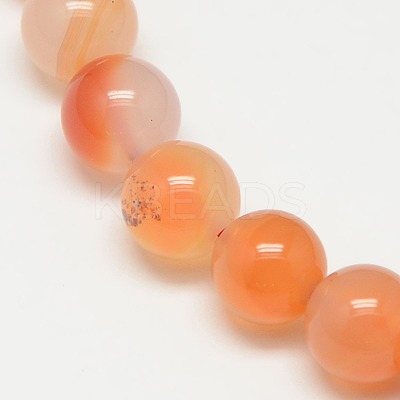 Natural Carnelian Beads Strands G-N0006-8mm-17-1