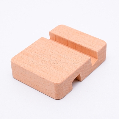 Beech Wood Mobile Phone Holders AJEW-WH0119-47A-1