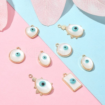 20Pcs 5 Styles Alloy Evil Eye Pendants FIND-CJ0001-47-1
