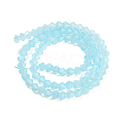 Baking Paint Transparent Glass Beads Strands DGLA-F029-J4mm-10-1