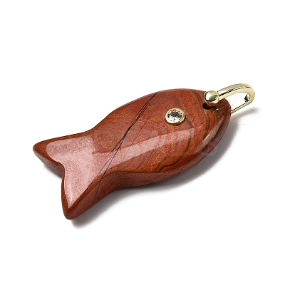Natural Red Jasper Pendants KK-D021-05F-G-1