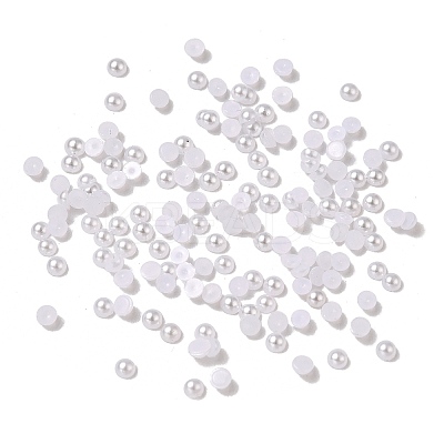 ABS Plastic Imitation Pearl Cabochons SACR-XCP0001-05-1