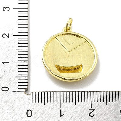 Rack Plating Brass Micro Pave Cubic Zirconia Pendants KK-D359-17G-1
