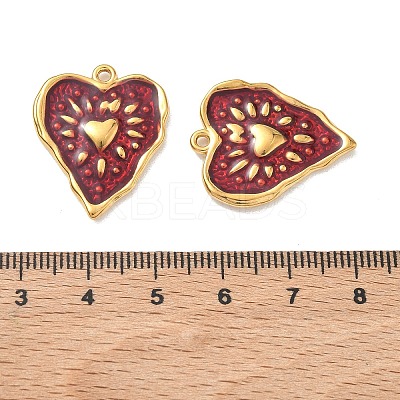 304 Stainless Steel Enamel Pendants STAS-L316-13G-1