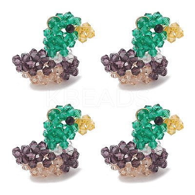 Imitate Austrian Crystal Electroplate Glass Pendants PALLOY-MZ01354-1