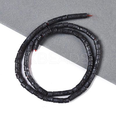 Frosted Natural Lava Rock Beads Strands G-E618-02B-1