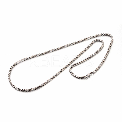 Tarnish Resistant 304 Stainless Steel Box Chain Necklaces LS-STAS-M174-003-1