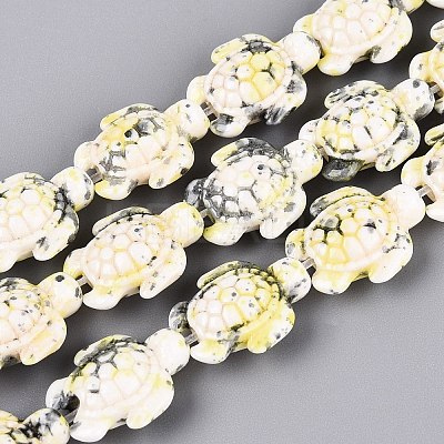 Synthetic Turquoise Dyed Beads Strands G-P507-05E-1