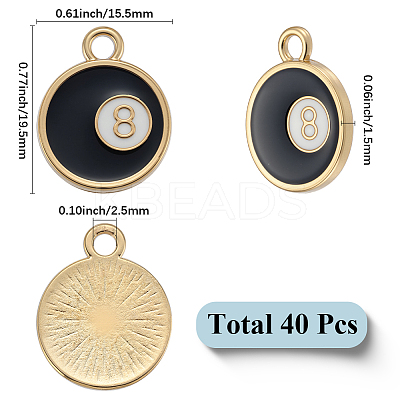 40Pcs Alloy Enamel Pendants FIND-SC0016-76G-1