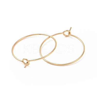Ion Plating(IP) 316L Surgical Stainless Steel Hoop Earring Findings LS-STAS-D164-04G-1