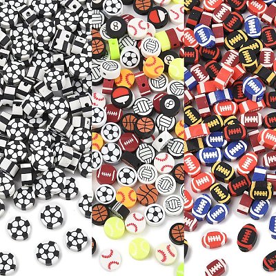 100Pcs Handmade Polymer Clay Beads CLAY-YW0002-45-1