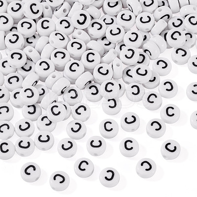 500Pcs Acrylic Beads SACR-TA0001-55C-1