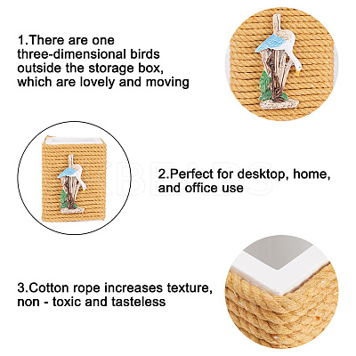 Desk Wood Cotton Rope Pen Holder Stand BT-TAC0012-11-1