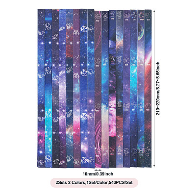 2Sets 2 Colors Lucky Star Origami Paper DIY-TA0013-65-1