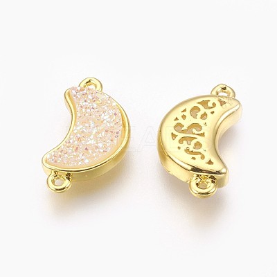 Electroplate Druzy Resin Links connectors RESI-F014-D04-1