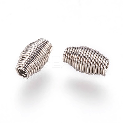 Tarnish Resistant 304 Stainless Steel Spring Beads STAS-L207-09P-1