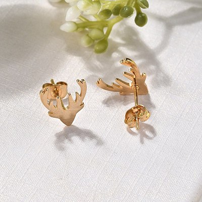 304 Stainless Steel Stud Earrings EJEW-I317-03G-1