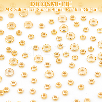 100Pcs 2 Style Brass Beads KK-DC0002-13-1