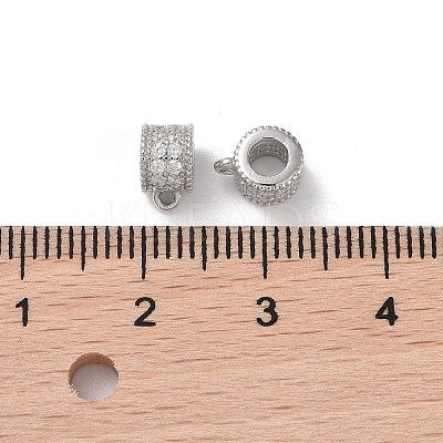Rhodium Plated 925 Sterling Silver Tube Bails STER-K176-08P-1
