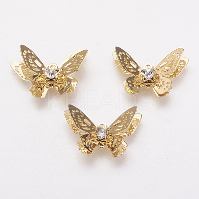Brass Micro Pave Cubic Zirconia Pendants LS-KK-F731-22G-1