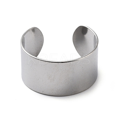 Non-Tarnish 304 Stainless Steel Cuff Rings STAS-M333-04B-P-1