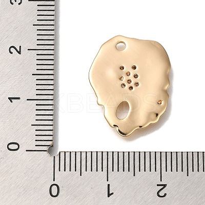 Brass Micro Pave Cubic Zirconia Pendants KK-U038-22G-1