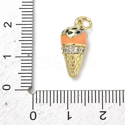 Brass Micro Pave Cubic Zirconia Pendants KK-H255-03G-04-1