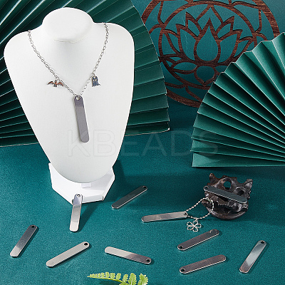 20Pcs 201 Stainless Steel Blank Pendants STAS-SC0009-98A-1