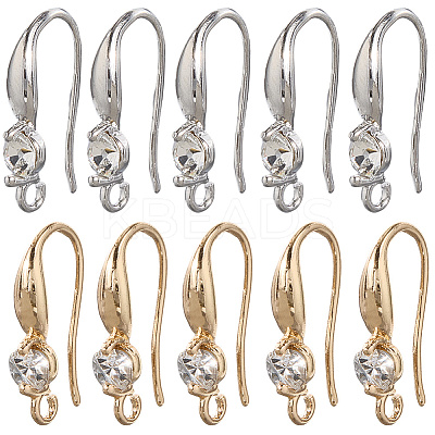 60Pcs 2 Colors Brass Wire Earring Findings FIND-SP0003-68A-1