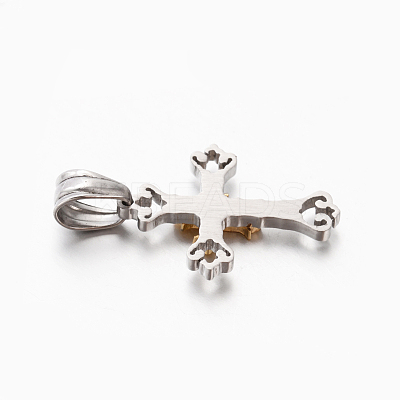 New Gift Men's 201 Stainless Steel Cross Pendants STAS-F010-67-1